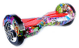 Смартбаланс Transformers 8" Гіроскутер, гіроцикл графіті червоне із застосунком Tao-Tao App
