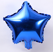 Куля зірка фольгована, СИНЯ — 25 см (10 дюймів)