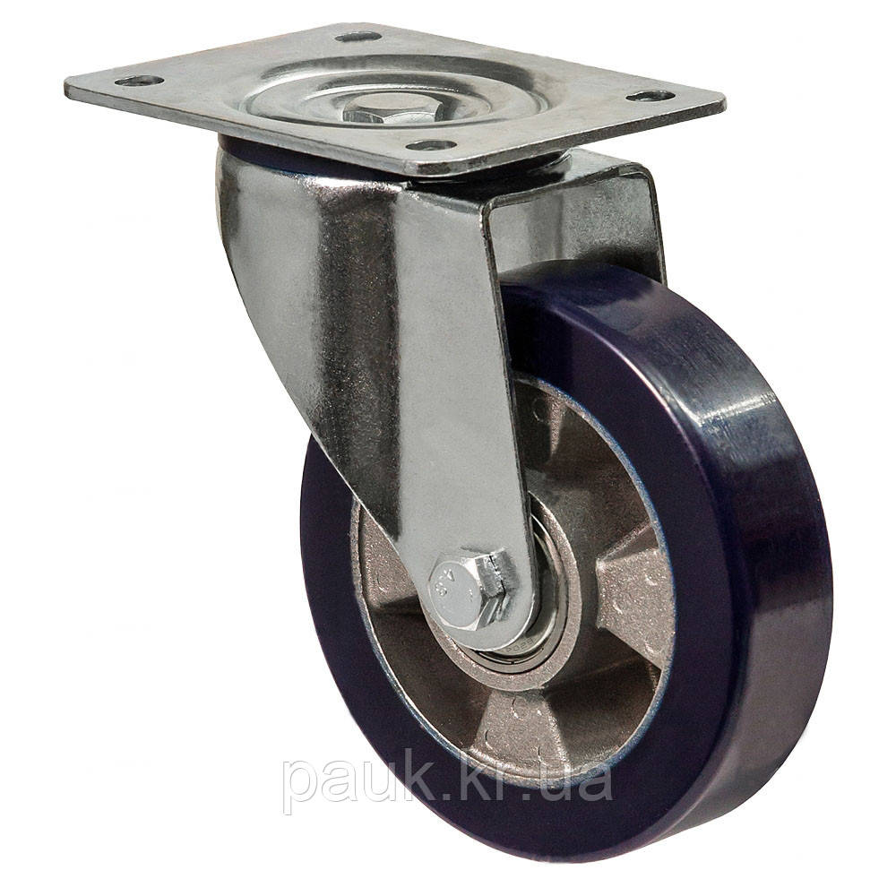 Колесо 5902-N-200-B(59 "Norma") Ø 200мм , поворотне з кріпильною панеллю, кульковий підшипник, фото 1