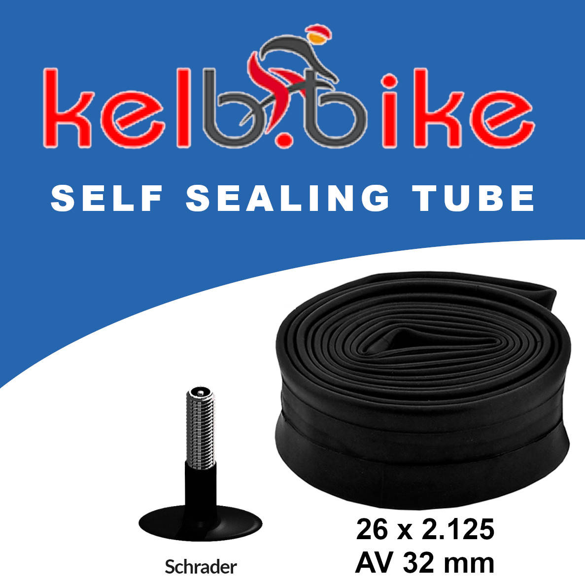 

Камера антипрокольная KelbBike 26 x 2.125 AV 32 мм
