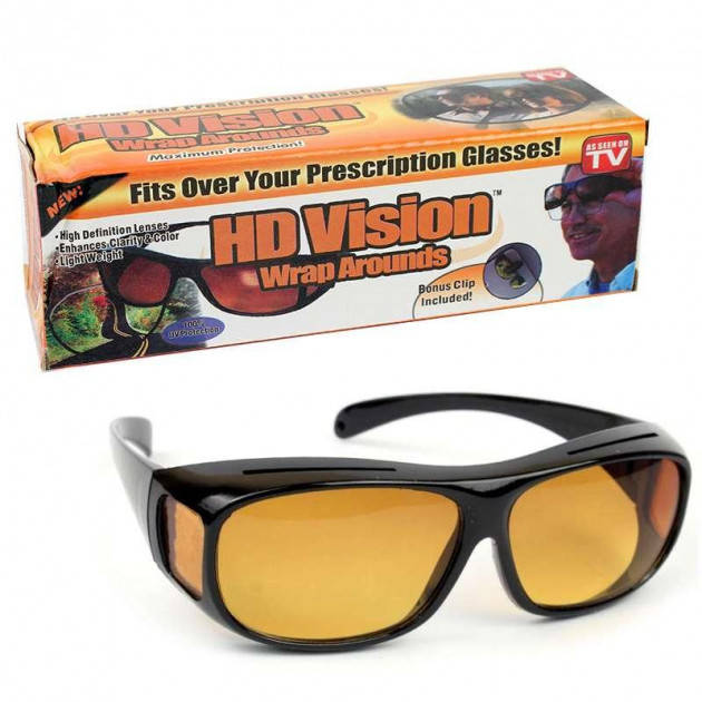 

Антибликовые очки для водителя HD Vision желтые, Желтый