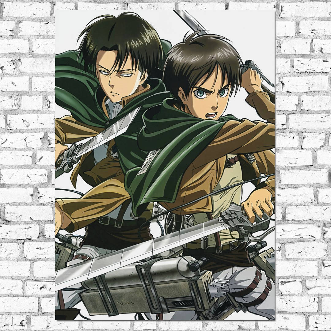 

Плакат "Атака на титанов, Леви и Эрен, Attack on Titans" (артикул 0255)