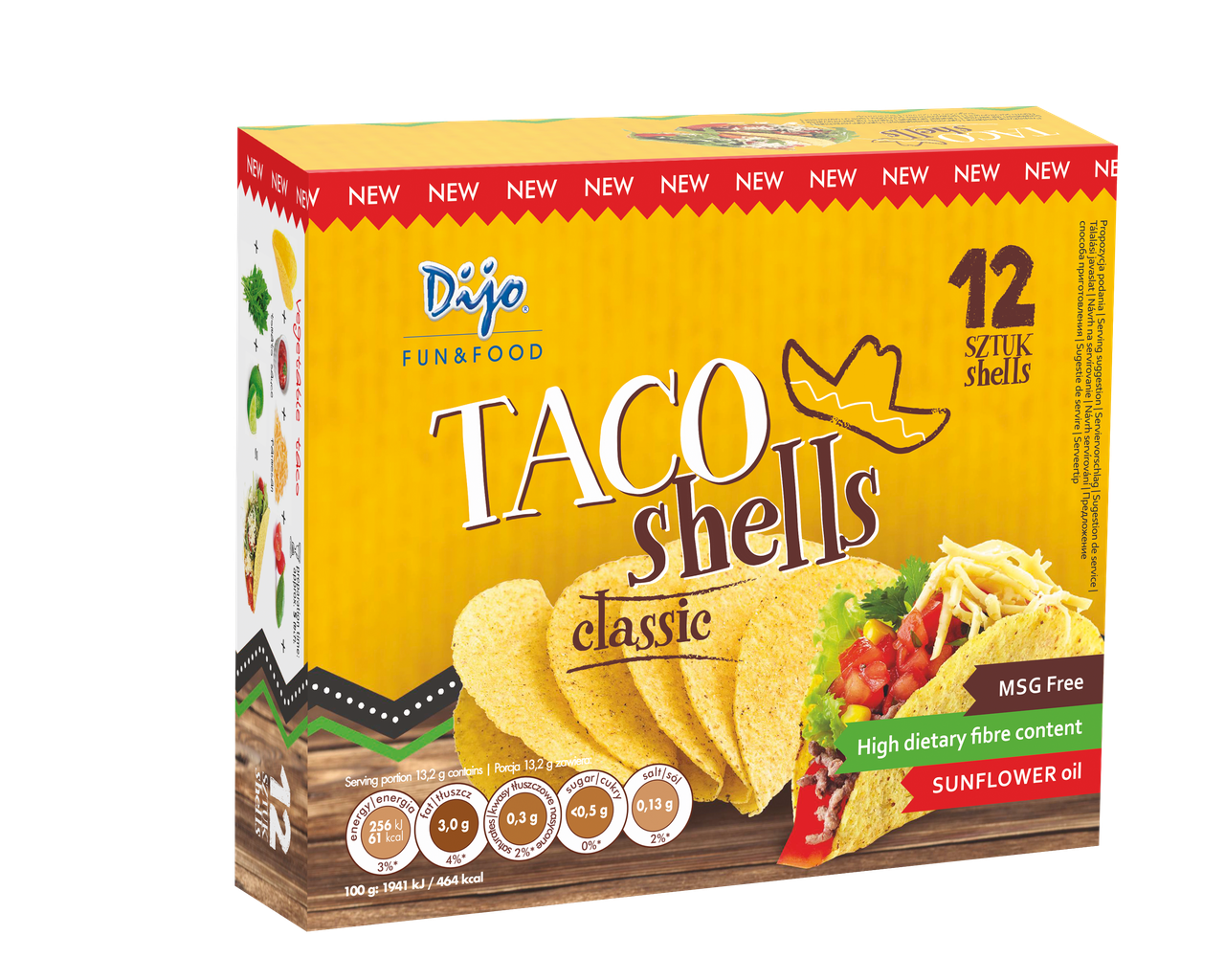 

TACO shells , Dijo , Тако 158 грам / 12 шт