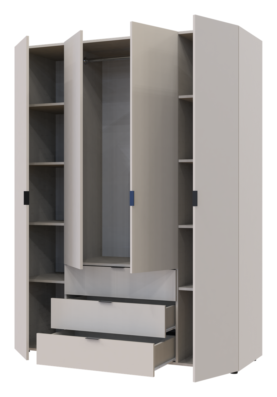 Розпашна Шафа для одягу Doros Гелар Кашемір 4 ДСП 155х49.5х203.4 (80737634) 3