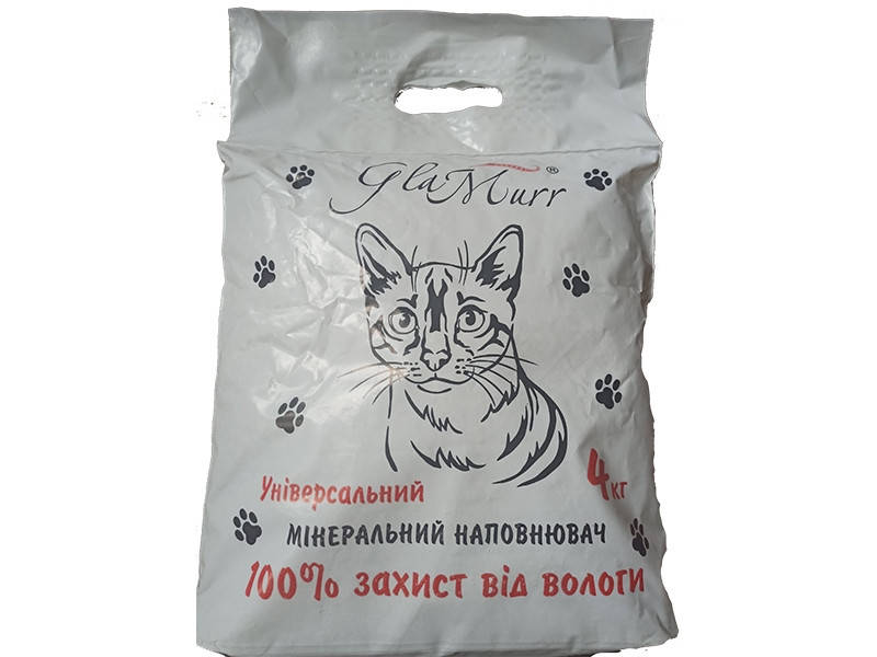 

GlaMurr Универсальный Бентонитовый наполнитель для кошачьего туалета 4 кг