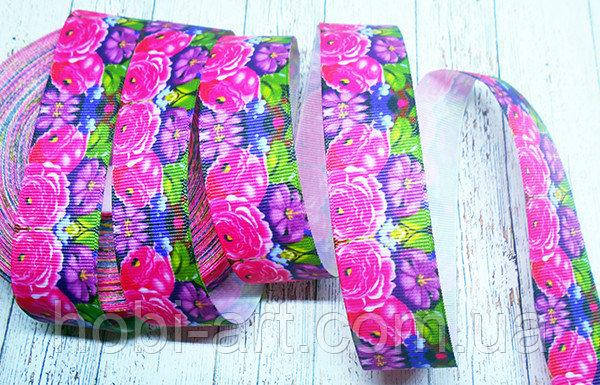 

Стрічка репсова 25мм з візерунком №327