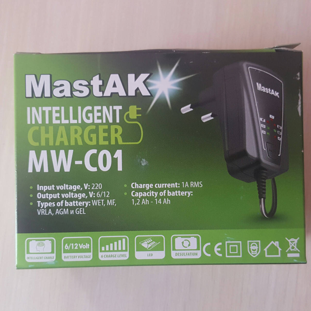 

Зарядное устройство MastAK MW-C01 6/12V