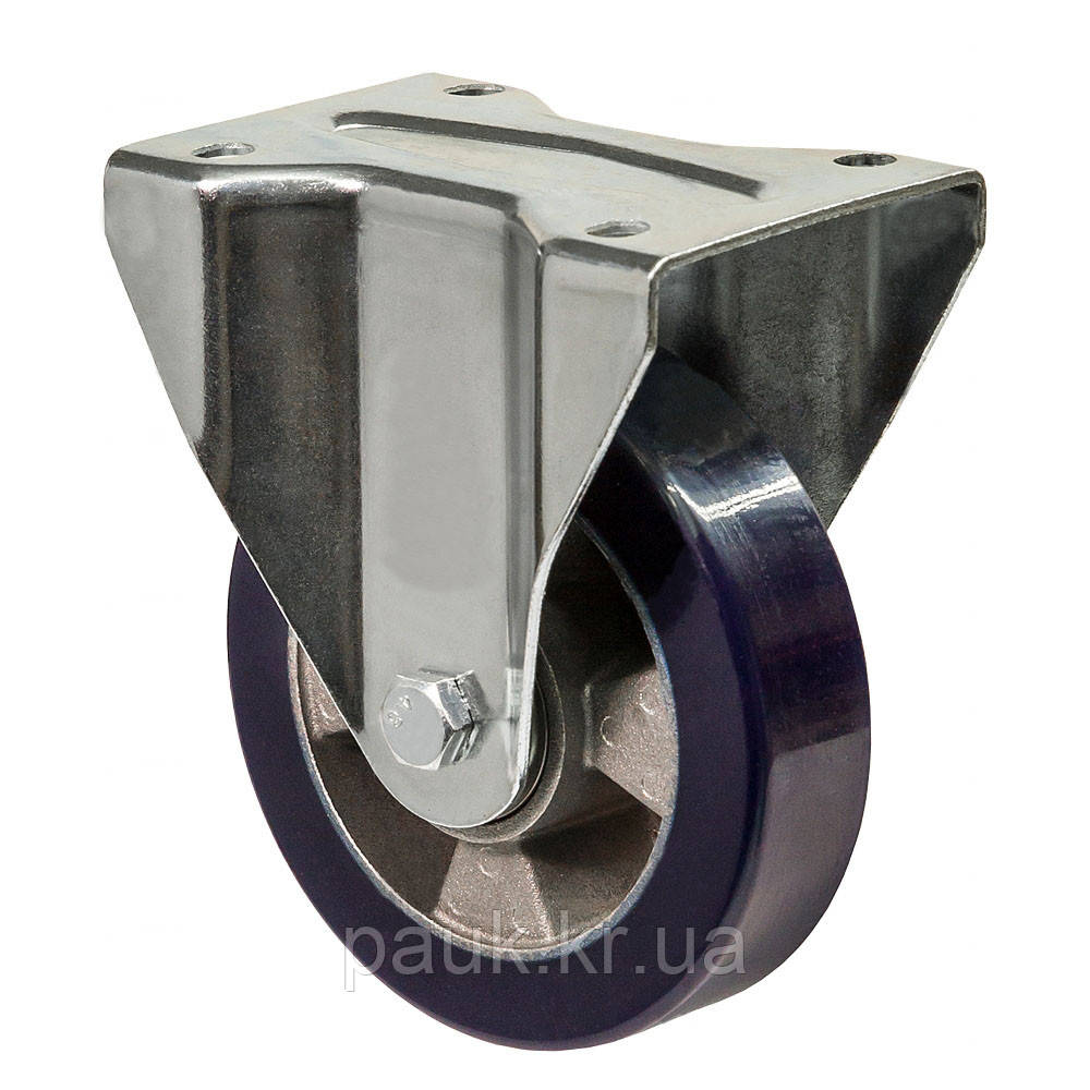 Колесо 5907-N-160-B(59 "Norma") Ø 160мм, неповоротне з кріпильною панеллю, кульковий підшипник, фото 1