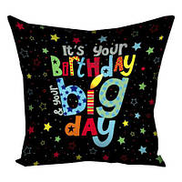 Подушка габардинова з принтом It's your Birthday 30x30 (3P_18M001)