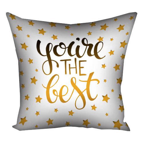 Подушка габардинова з принтом You're the best 50x50 (5P_18M006)