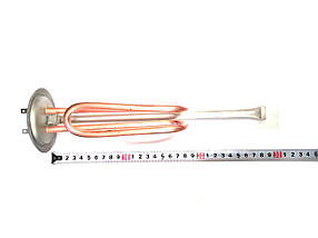 Тен на фланці гнутий для водонагрівачів ø82 / 1500W / Мідь