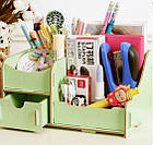 Органайзер, комод для косметики, прикрас, рожевий із квіточками, фото 4