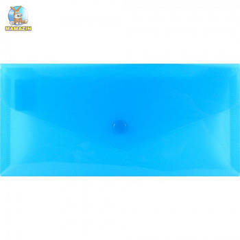 Папка конверт на кнопці Євроконверт, синя 88378 G-Rich