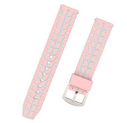 Силіконовий ремінець Primo Splint для годинника Asus ZenWatch 2 (WI501Q) - Pink-Grey