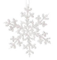 Набор (3шт) новогоднего декора Снежинка 14см, цвет - белый, пенопласт, в упаковке 64шт. (787-047)