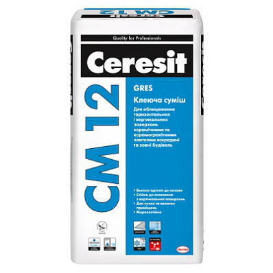 Клеюча суміш Gres CM 12, 25 кг, фото 1
