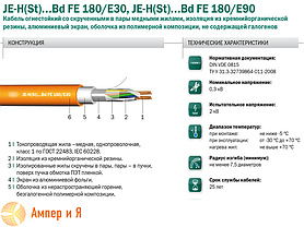 Кабель JE-H(St)H FE180/E90 1х2х1,5, фото 2