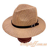 Капелюх літній "Пляжний" солом'яний чоловічий, фото 3