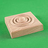 Дерев'яний декор для меблів. Розетки квадратні / Код Р17., фото 4