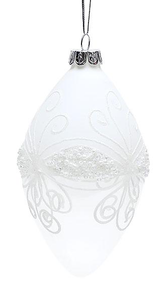 Ялинкова прикраса у формі оливи 13 см, скло, в пакованні 3 шт. (773-140)