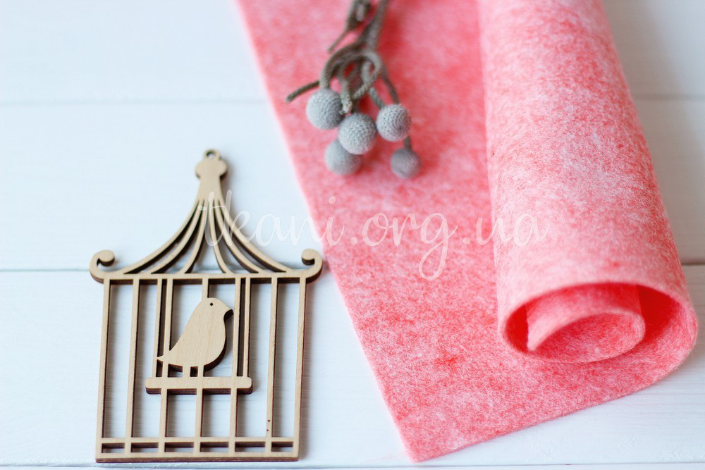 Фетр американський м'який 1,5 мм для рукоділля і творчості 92*91см 2200 Charming Coral (Корал), фото 1
