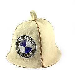 Шапка для сауни (біла), BMW, штучне хутро, Saunapro