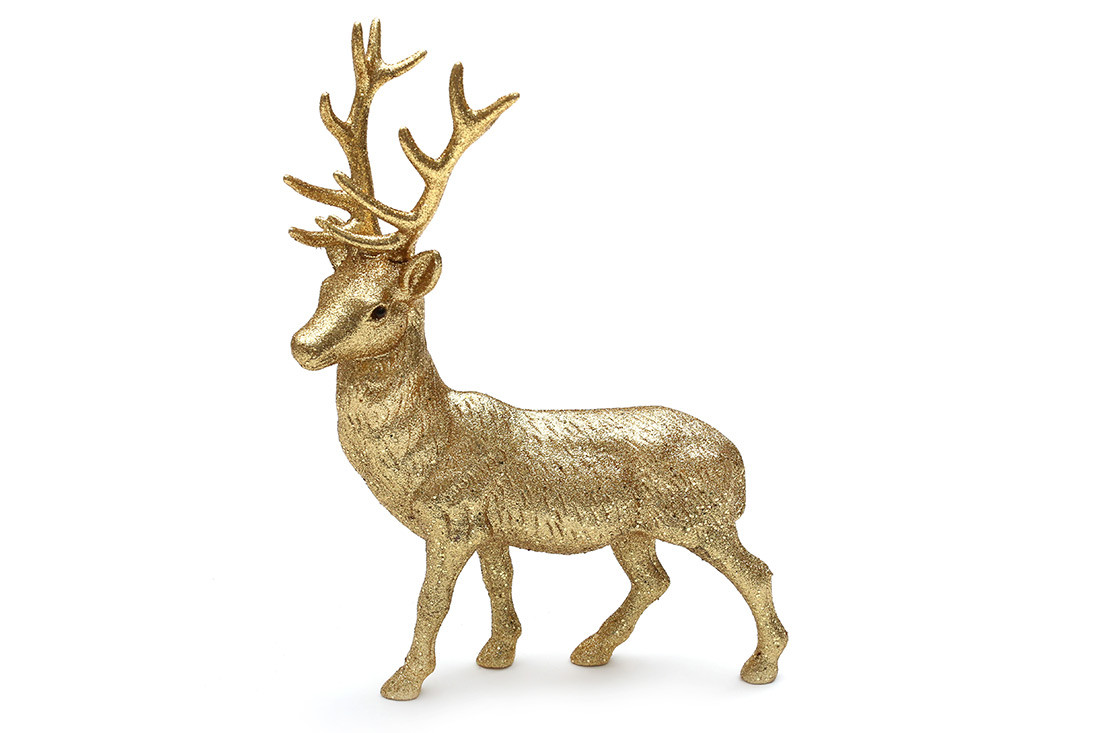 Новорічний декор Олень 40 см, пластик, 4 шт. (113-O47)
