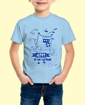 Футболка дитяча "Jesus is my captain". Розмір 1-2 роки, 92 см., фото 1
