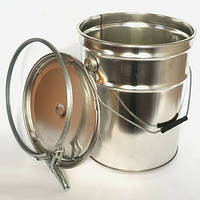 Євровідро відро металеве з кришкою під обруч 20 літрів