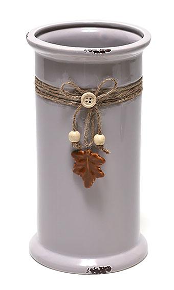 Ваза керамічна Колонна 12.6*12.6*22.8см,  матовий сіро-бузковий, ( 794-V13)