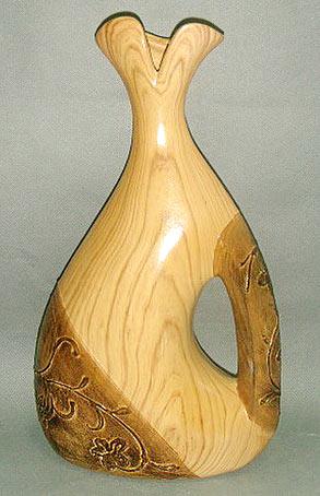 Ваза керамічна Дерево,24*12.5*41 см, колір — коричнево-солом'яний (178-H40)