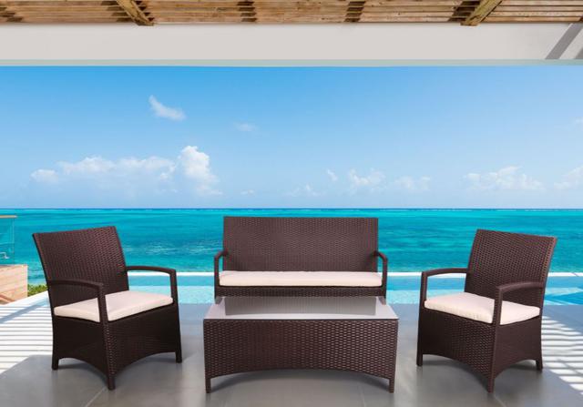 Комплект мебели Bavaro из ротанга Elit (SC-A7428) Brown MB1034 ткань A13815 (фото 2)