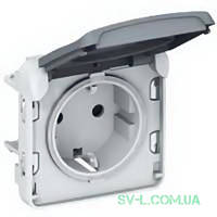 Розетка Plexo з заземленням IP55 (колір сірий) 069571