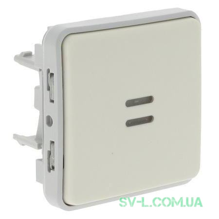 Перемикач з підсвічуванням Plexo IP55 (колір білий) 069613