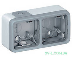 Рамка 2-постова для накладного монтажу Plexo IP55 (колір сірий) 69672