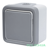 Кнопковий вимикач Plexo 10A, IP55 (колір сірий) 069720