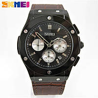 Часы Skmei 9157 Quartz Chronograph 44mm Black/Brown (Original 100%).