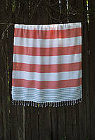 Рушник-шпотемаль пляжний Journey 90х165 жовтогарячо-м'ятний Barine