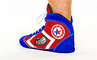 Борцівки для самбо замшеві VELO OB-5800 (р-р 34-44) (верх-замша, низ-замша, синій-червоний), фото 5