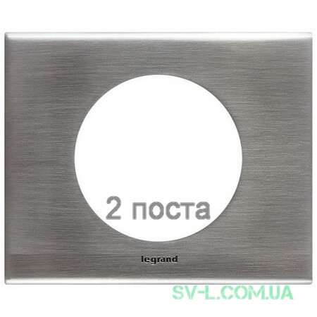 Рамка Сeliane двомісна (фактурна сталь) 069102