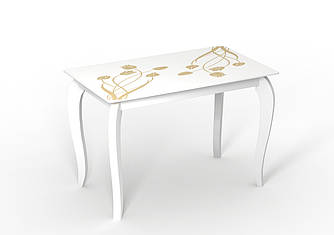 Стіл скло/дерево Імператор суфле 1100 х 640