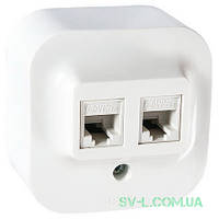 Розетка подвійна RJ45+RJ45 Quteo (Біла) 782428