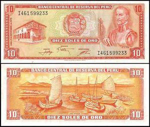 Перу/Peru 10 Soles 1976 Pick 112 UNC