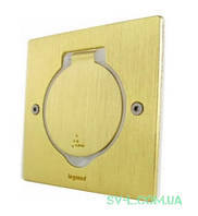 Лючок IP44 квадратний 1 пост (2 модулі) бронза 089710