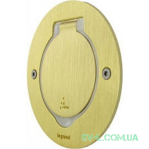 Лючок IP44 круглий 1 пост (2 модулі) бронза 089711