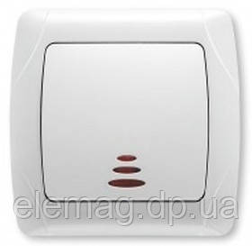 Вимикач із підсвіткою білий VIKO Carmen