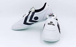 Степки для тхеквондо Daedo OB-5669 (р-р 30-45, верх PVC, підошви PU, білий-чорний)