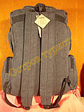 Рюкзак міський спортивний JinLingDi 709 темно-сірий 45 літрів брезент, фото 4