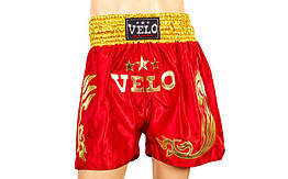 Труси для тайського боксу VELO ULI-9200 (PL, р-р S-XL (44-52), кольори в асортименті)