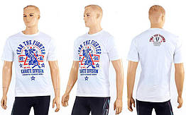 Футболка спортивна KARATE KT-42-1 білий (х-б, р-р S-L-42-52)